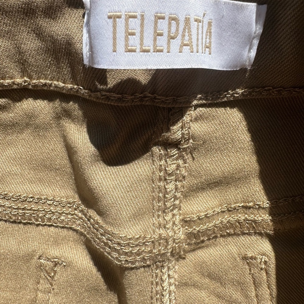 Telepatia Khaki Cargo Pants Women’s 15/32 Utility Streetwear Y2K - Picture 4 of 9